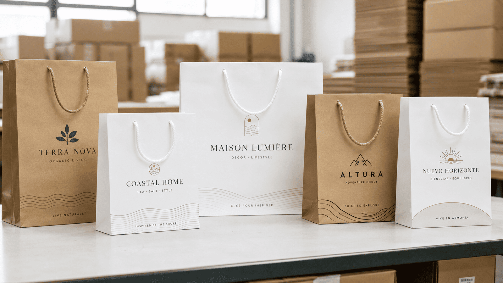 Custom printed paper bags