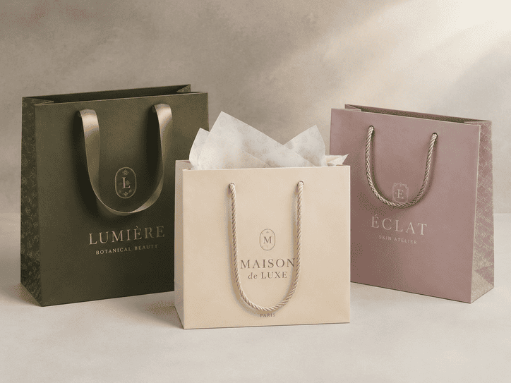 Gift paper bags with custom printing