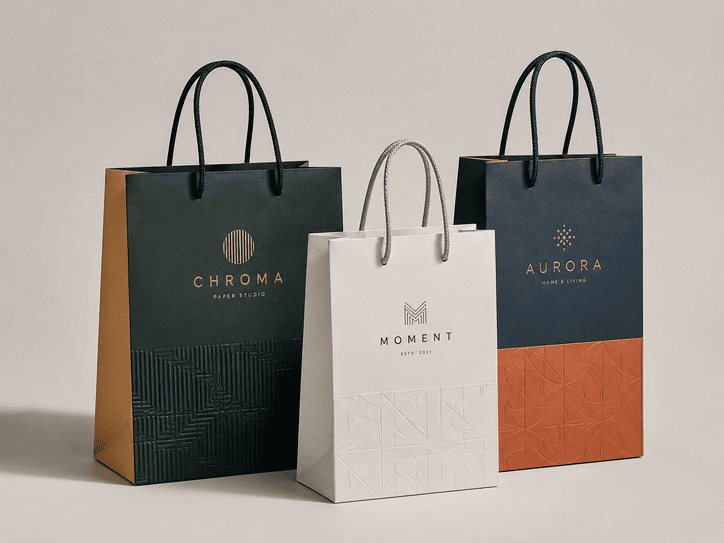 Luxury finish options for paper bags