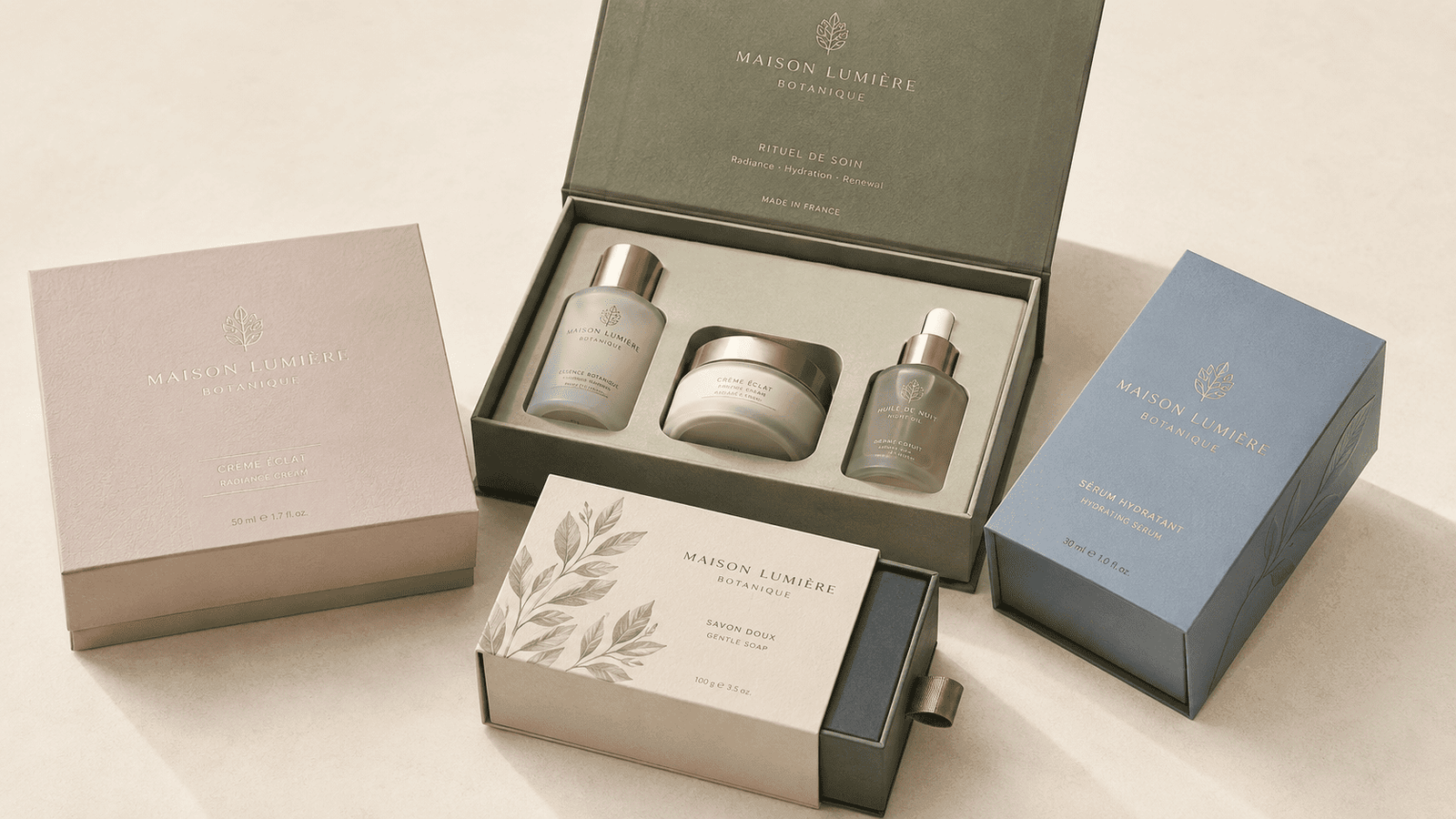 Custom rigid gift boxes for cosmetic packaging