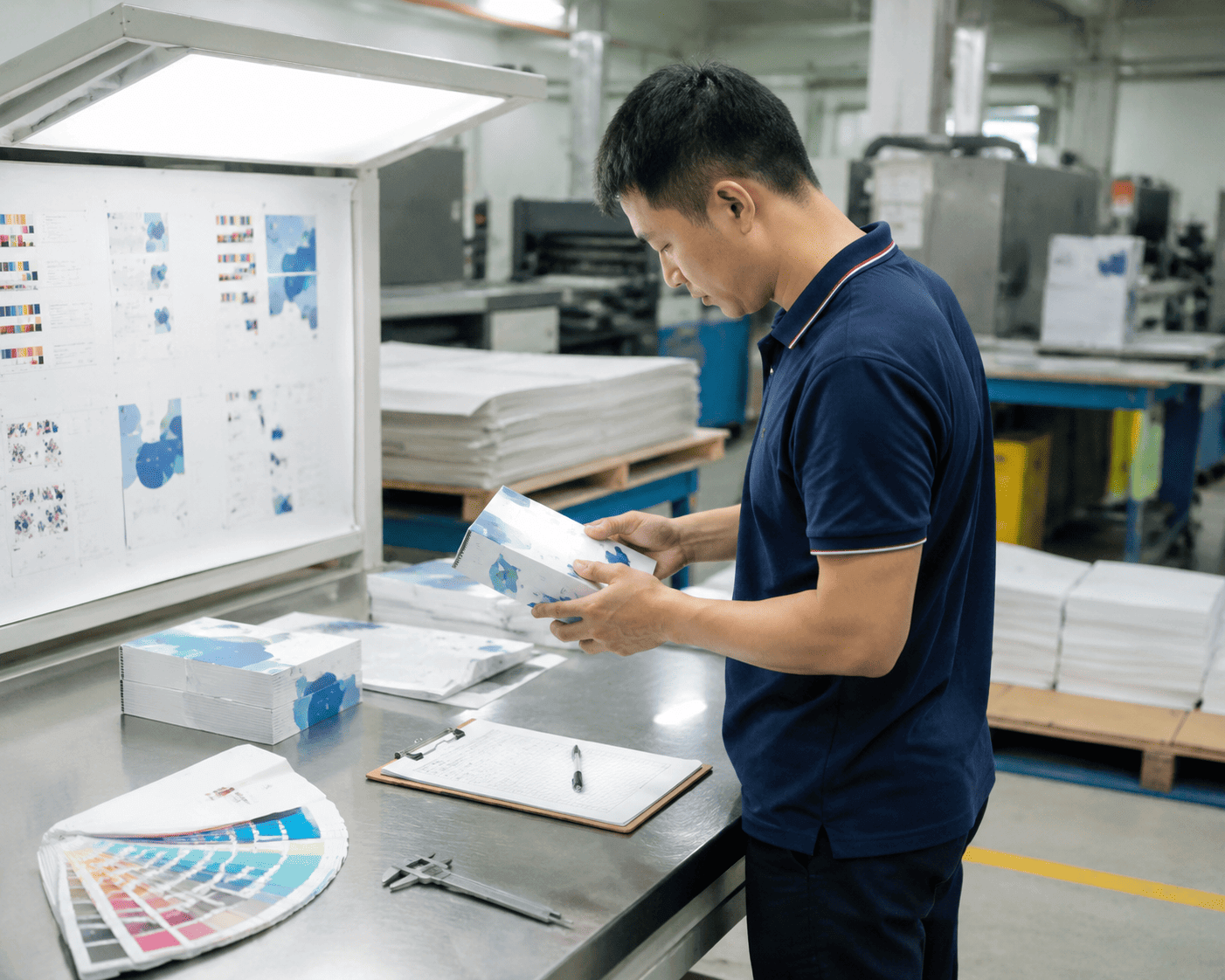 Quality inspection for custom printed packaging